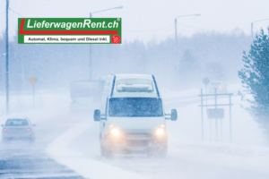 Lieferwagen im Winter